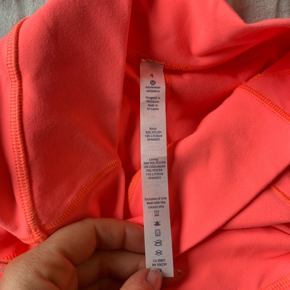 NWT Lululemon Liberty Short GRPF/BLEC coral Sz 4 - Picture 6 of 8